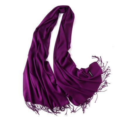 China Keep Warm Wholesale Cashmere Scarf Stoles Winter Solid Wild Tassels Plain Dyed Warm Shawl for sale