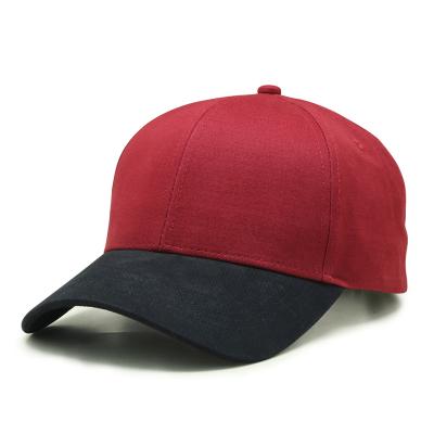 China Factory COMMON Custom High Quality Plastic Buckle OEM Baseball Cap Two Tone Red Blank Cap for sale