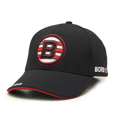 China COMMON Custom Design 6 Panel Curved Brim Closed Letter Embroidery Back Patch Fitted Baseball Cap for sale