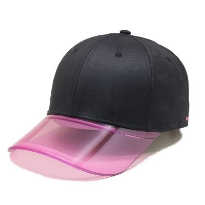 China Promotional Fashion Custom Curved Edge LOGO Baseball Caps Clear Panel COMMON 6 for sale