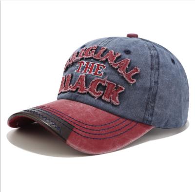 China JOINT Hot Selling Custom Denim Worn Out Dad Hat Distressed Baseball Cap For Adults for sale