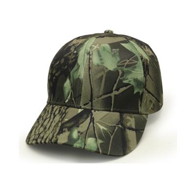 China COMMON sale summer factory polyester camouflage hat outdoor jungle leaves sublimation camouflage baseball cap for sale