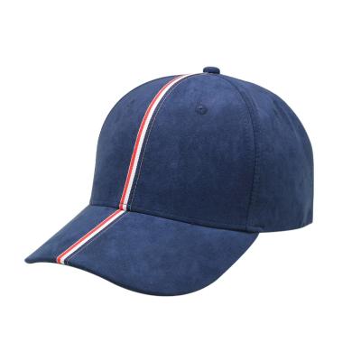 China Custom Embroidery High Quality LOGO Blue Suede Baseball Hat of New Design COMMON for sale