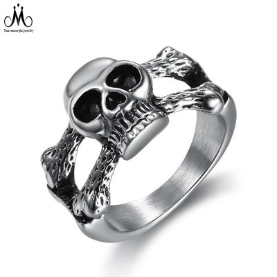 China Wholesale Punk Skull Ring Stainless Steel Viking Finger Jewelry For Men for sale