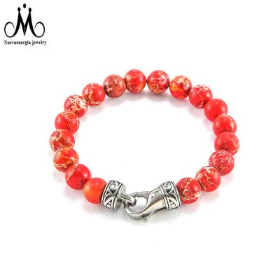 China Fashion Unisex Style Round Stone Regalite Bead Bracelet Gift Jewelry for sale