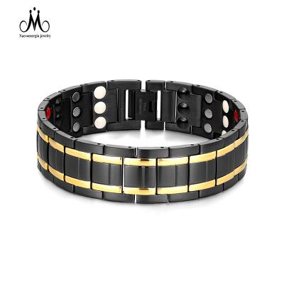 China Fashionable Custom Negative Magnetic Therapy Bracelet Health Care Jewelry Stainless Steel for sale