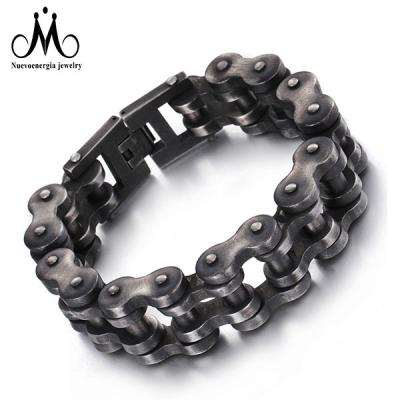 China CLASSIC Biker Style Mens Biker Stainless Steel Bracelet Motorcycle Punk Bike Chain Bracelets for sale