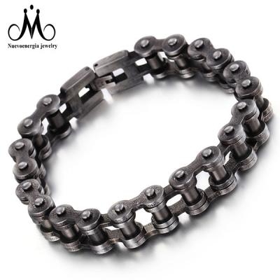 China CLASSIC Retro Stainless Steel Bike Chain Bracelet Motorcycle Link Mens Bangle Bracelet Jewelry for sale