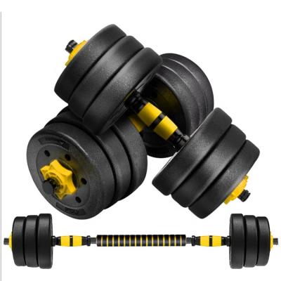 China Durable Adjustable 40kg Dumbbell Set Dumbbell Sets 10kg 20kg 30kg Portable Cement Dumbbell Set On Sale for sale