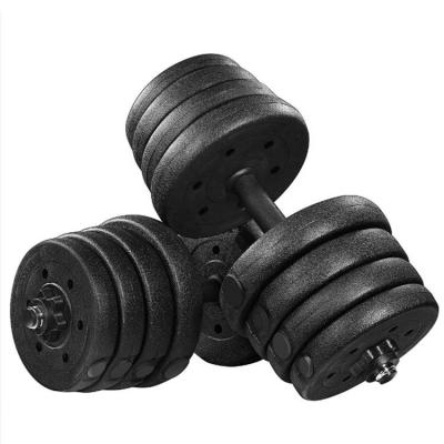 China Wholesale Home Use Barbell 10kg 15kg 20kg 30kg 40kg Adjustable Dumbbell Dumbbell Sets Cement Fitness Dumbbell Set for sale