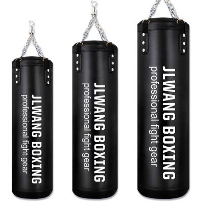 China Weight Bag Customized PU Leather Heavy Punching Punching Sandbag Hanging Boxing Bag For Kicks for sale