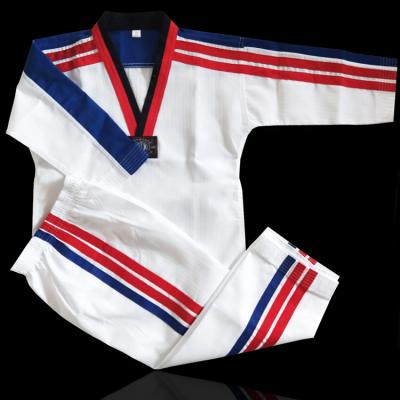 China Breathable Wholesale Taekwondo Uniform 100% Polyester Taekwondo Uniform White Color For Kids for sale