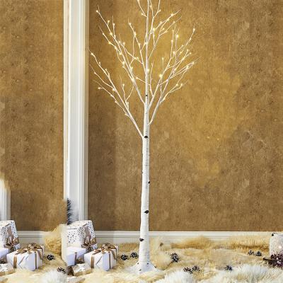 China Outdoor Decorative White Birch Tree Pre-lit Outdoor LED Twig Tree Lights Christmas Party Ornament for sale