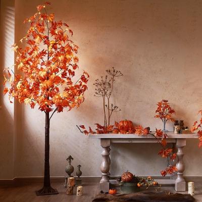 China Fall Garland Battery Operated Maple Garland LED String 6FT Length Lit for sale