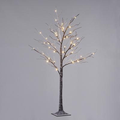 China Outdoor Christmas Tree LED Lit 4ft Snowy Twig Twig Tree Lights 48L for sale