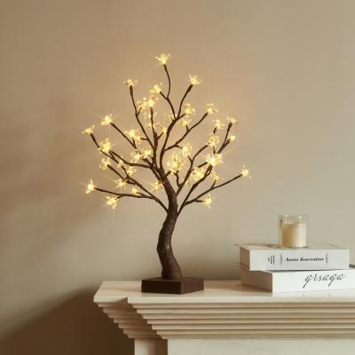 China Statric Birchlitland 24 Lights 24 IN Battery Operated Christmas Tree Table Lights LED Cherry Blossom Spring Bonsai Tree Light for sale