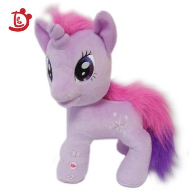 China Purple Unicorn Horse Baby Toys Stuffed Animal Kids High Quality Small Horse Doll For Children Birthday Gift for sale