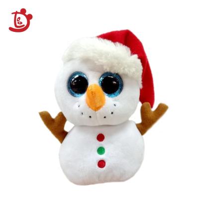 China Custom Soft Stuffed Plush Factory Cotton Snowman Toys Plush For Celebrate Christmas for sale