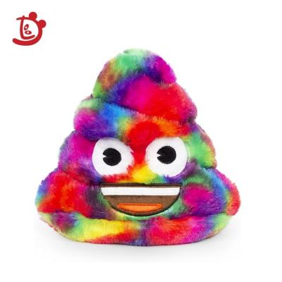 China High quality custom poo plush rainbow plush emoticon piggy bank for sale