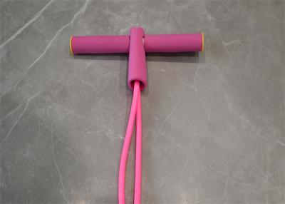 China Beginner Fitness Equipment: Pink Resistance Tubes with Foot Pedal for Sit-Ups for sale