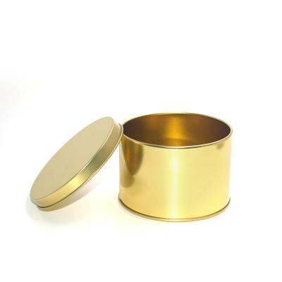 China OEM Gold Candle Lid Containers Recyclable Wholesale Metal Tin Can for sale