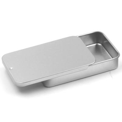 China Hot Selling Recycled Materials Low MOQ Small And Medium Size Sliding Lid Tin Box In Stock for sale