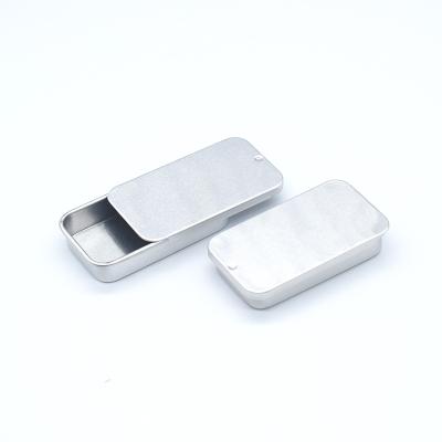 China Small Recyclable Stainless Aluminum Jars Cosmetic Cream Candy Pill Mint Sliding Aluminum Box for sale