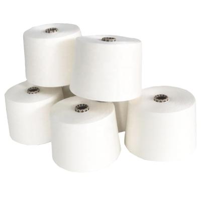 China Sustainable Ne25/1 Vortex Yarn for Weaving / Knitting Raw White 50/50 Polyester/Bamboo for sale