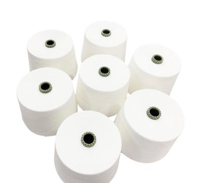 China Polyester/Viscose TR 80/20 Blended Spandex Core Spun Yarn Raw White Yarn for Denim Fabric for sale