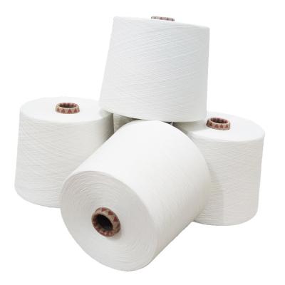 China T65/R35 Polyester/Viscose Ne40/1 Siro Compact Slub Yarn for Knitting Weaving Raw White for sale