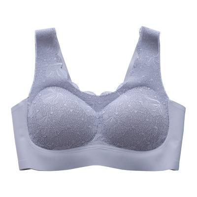 China One Piece No Steel Ring Gathered Sports Bra Lace Ladies Vest Type Bra Multicolor for sale