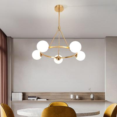 China Modern Industrial Glass Chandelier Glass Ball Pendant Lamp for sale