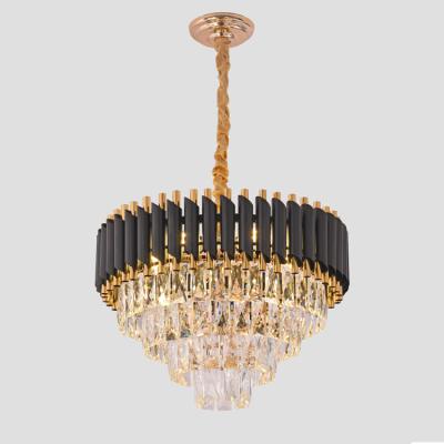 China Modern Luxury Crystal Chandelier K9 Crystal Chandelier Black for sale