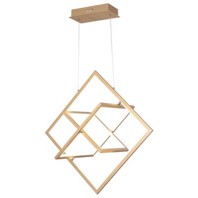 China Modern Modern Living Room Square Aluminum Pendant Lamp With Changeable Color Temperature for sale