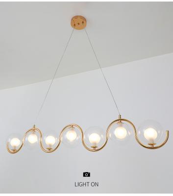 China Modern Industrial Glass Chandelier Glass Ball Pendant Lamp for sale