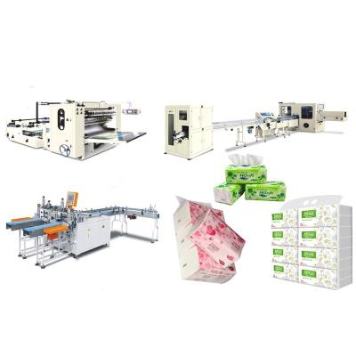 China Produce Semi Automatic Facial Tissue Paper V Folding Facial Tissue Machine Production Line for sale