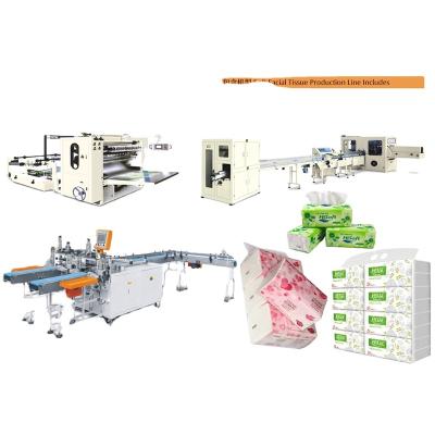 China Produce Facial Tissue Paper 4 or 5 or 6 or 7 Line Semi Automatic Soft Facial Tissue Paper Production Line for Sale for sale