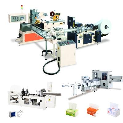 China Household Tissue Paper Production 240x240 280x280 300x300 330x330 Folding Napkin Tissue Packing Machine Production Line for sale