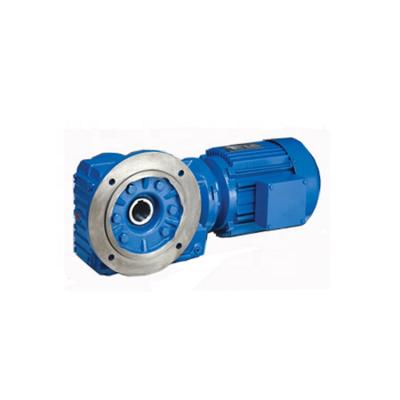 China Flange Mounted Helical Bevel Gear Reducer High-Quality Alloy Steel Cast Iron Housing in Blue/Silver Grey for sale