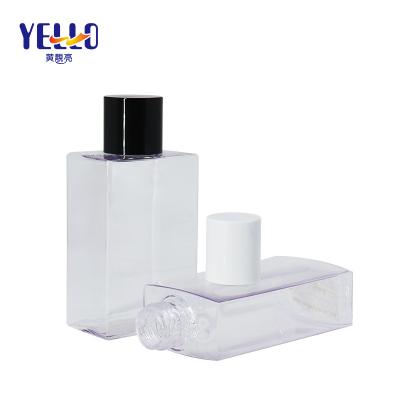 China Custom Plastic Square 150ml Transparent Skin Care Products 200ml Body Soap Bottles for sale