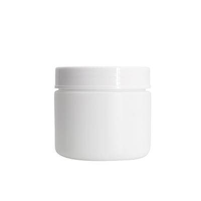 China 100% Factory New Recyclable Material Screw Cap Cream White Round Packaging Hair Gel HDPE 500ml Plastic Jar for sale