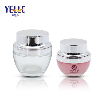 China China Factory Price Luxury Luxury Container Shaped 50g Glass Cream Cosmetic Packaging Jar for sale