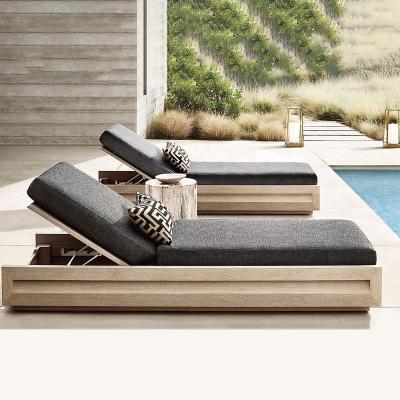 China Outdoor UV Resistant Modern Home Department Sofa Chair Sun Sofa Chair Wooden Patio Sofa Chair for sale