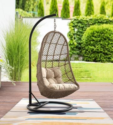 China Modern Luxury Outdoor Modern Fabric Wicker Rattan For Balcony Garden Hanging Egg Chair for sale