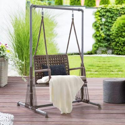 China UV-Resistant Modern Outdoor Rattan Patio Swing Chair Garden Balcony Hanging Wicker Swing Chair for sale