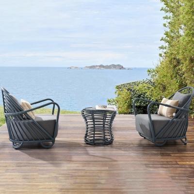 China 2022 New Arrival Sofa Garden Yard Garden Park Leisure Chair UV-Resistant Outdoor Chair Woven Wicker Chair for sale