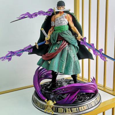 China Decoraive 35cm OEM GK anime figure toy roronoa zoro version one piece battle damaged action number with high quality for sale