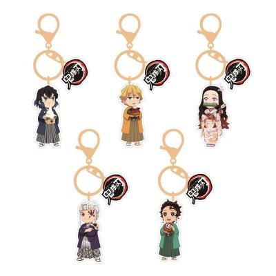 China Other new arrival Japan anime demon slayer2 charm Giyuu Tanjirou Nezuko Shinobu acrylic key chain pendants for wholesale for sale