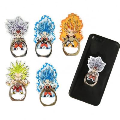 China Waterproof Broly Instinct Goku Ring Vegeta Gogeta Mobile Phone Super saiyan Ring Smart Phone 360 ​​Degree Ring Holder for sale