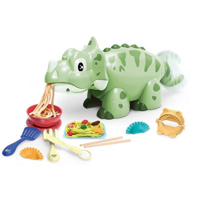 China Widely Children's Dinosaur Shape Noodle Machine Toy Diy Color Clay Plasticine Tool Kit for sale